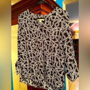 Michael Kors chain print rayon blouse